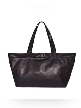 Madewell Piazza Oversized Tote - Black Leather EUC